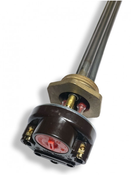 ТЭН радиаторный RG 1000W/220V, левая резьба G1 (33мм.) + термостат