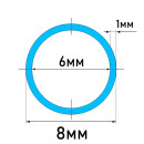 190001 Дренажная трубка для водонагревателя, D-6х8мм. L-3000mm