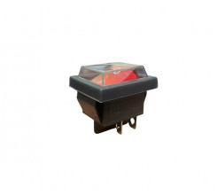 Выключатель одноклавишный 16А/250V, широкий, красный