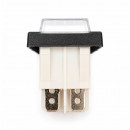 C6053PLNAB_white Выключатель клавишный, белый, с зеленой линзой для Ballu, Electrolux и др.