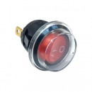 66050 Выключатель одноклавишный 10А/250V, круглый (красный)