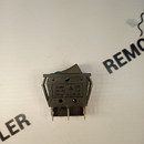 006194 Переключатель 2-х клавишный с зелёной подсветкой 220V 15A