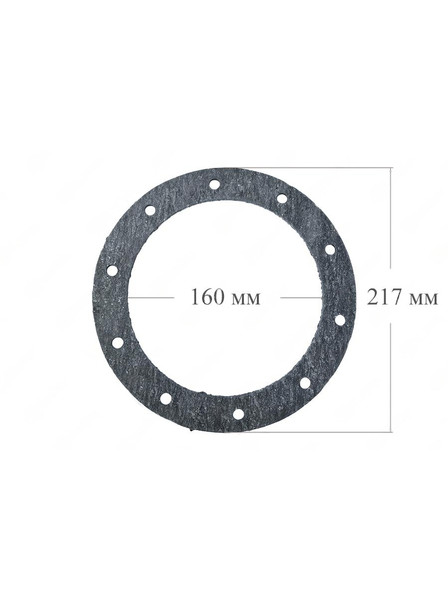 Паронитовая прокладка фланца ЭПО-2,5-60; 132-240 (10 отв.)