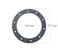 Паронитовая прокладка фланца ЭПО-2,5-60; 132-240 (10 отв.)